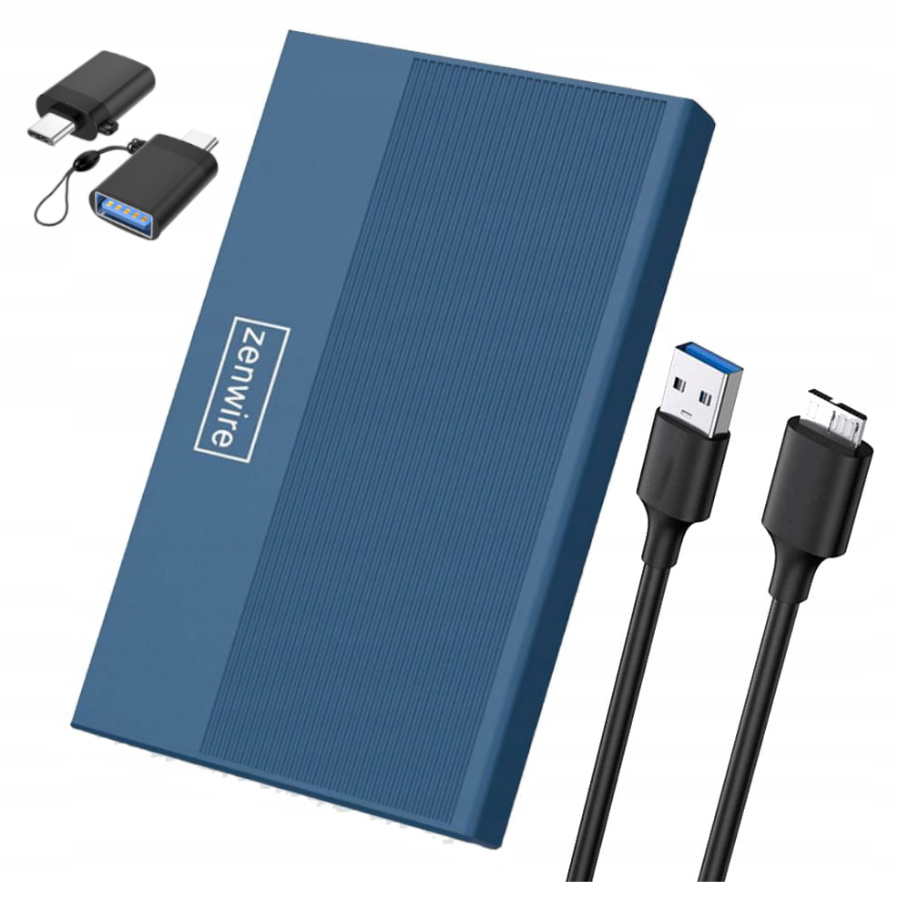 Priestor na disk 2,5-palcový HDD SSD USB 3.0 SATA 6 GB/s až 16 TB + adaptér USB 3.0 na USB typu C